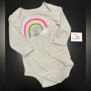 ⭐️5/$10.00⭐️ George 6-12m Grey 'I Love My Mom' Onesie